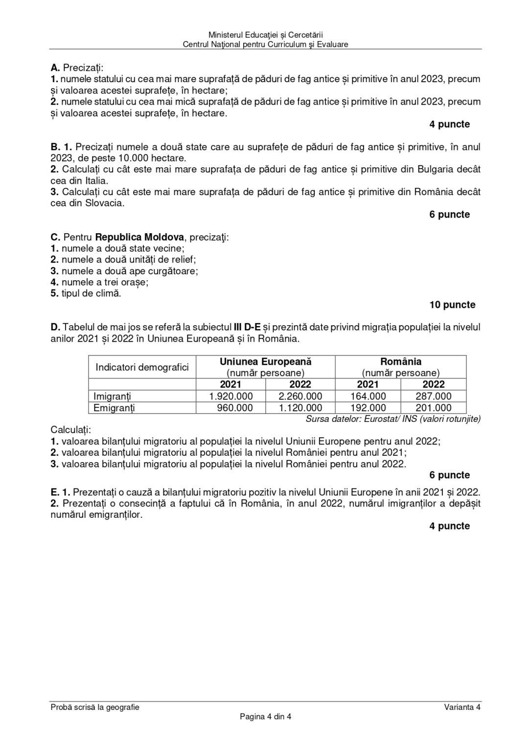 Proba la alegere a profilului la Bac 2025, sesiunea de toamnă. Subiectele la proba la alegere