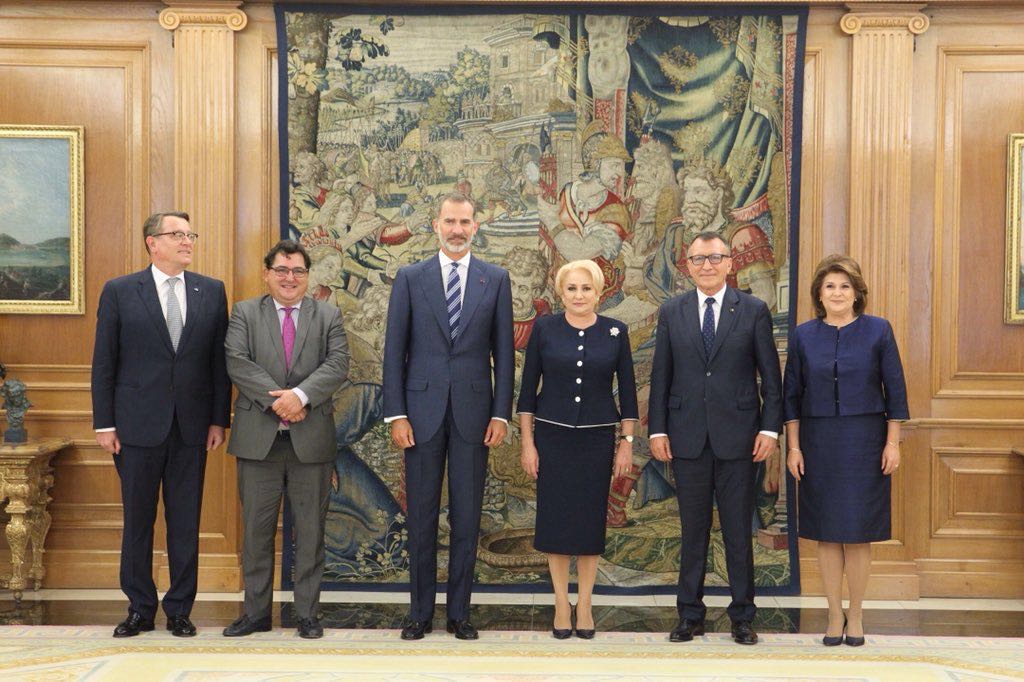 FOTO/ Viorica Dăncilă l-a invitat pe Regele Felipe al VI-lea al Spaniei în România