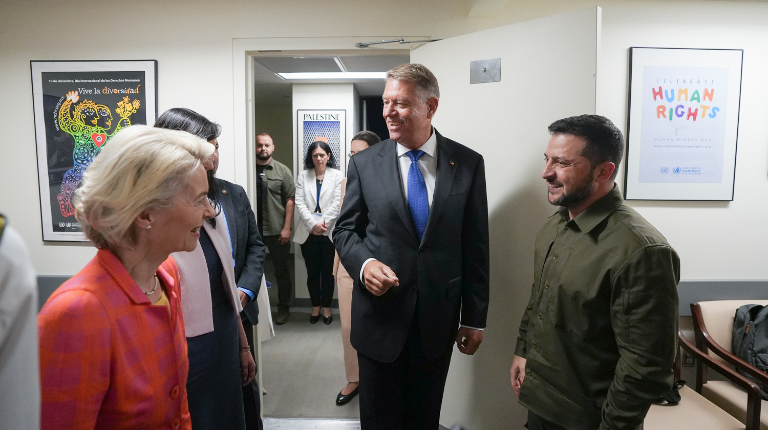 Klaus Iohannis, întâlnire cu președintele ucrainean Volodimir Zelenski la New York