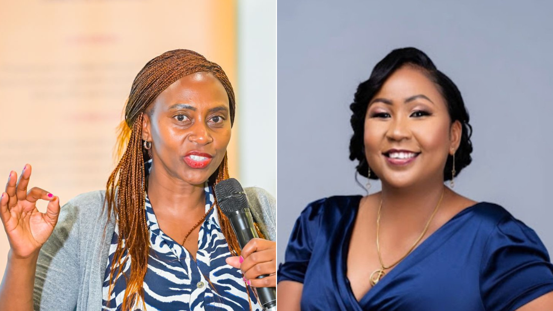 A collage of Health PS Mary Muthoni and Lucy Wambui Ng’ang’a