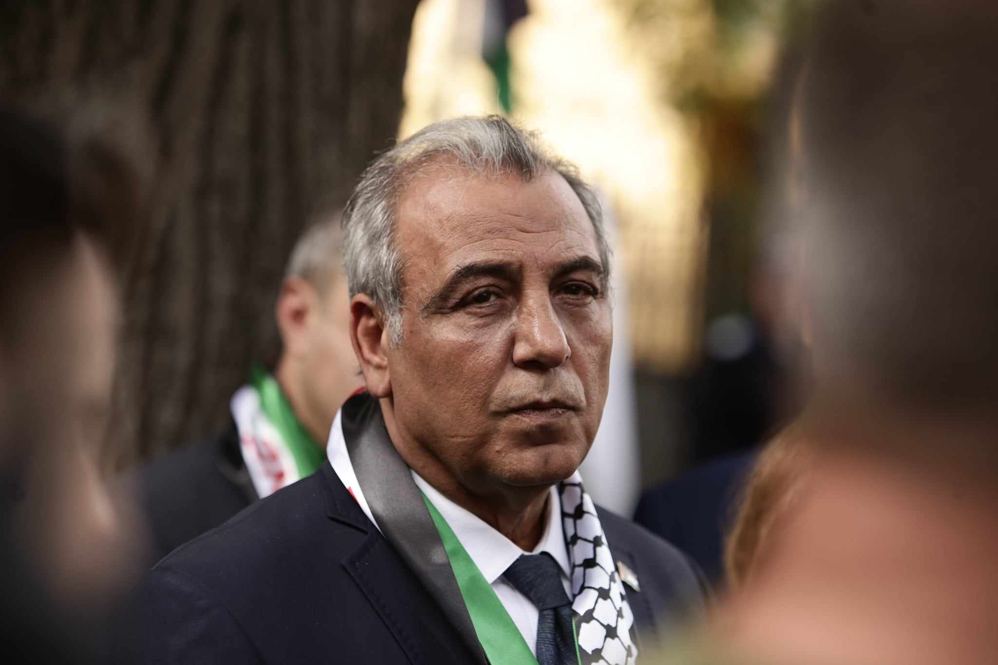 Reprezentanți diplomatici din circa 20 de state își exprimă solidaritatea cu poporul palestinian, la o manifestație în fața Ambasadei Palestinei la București