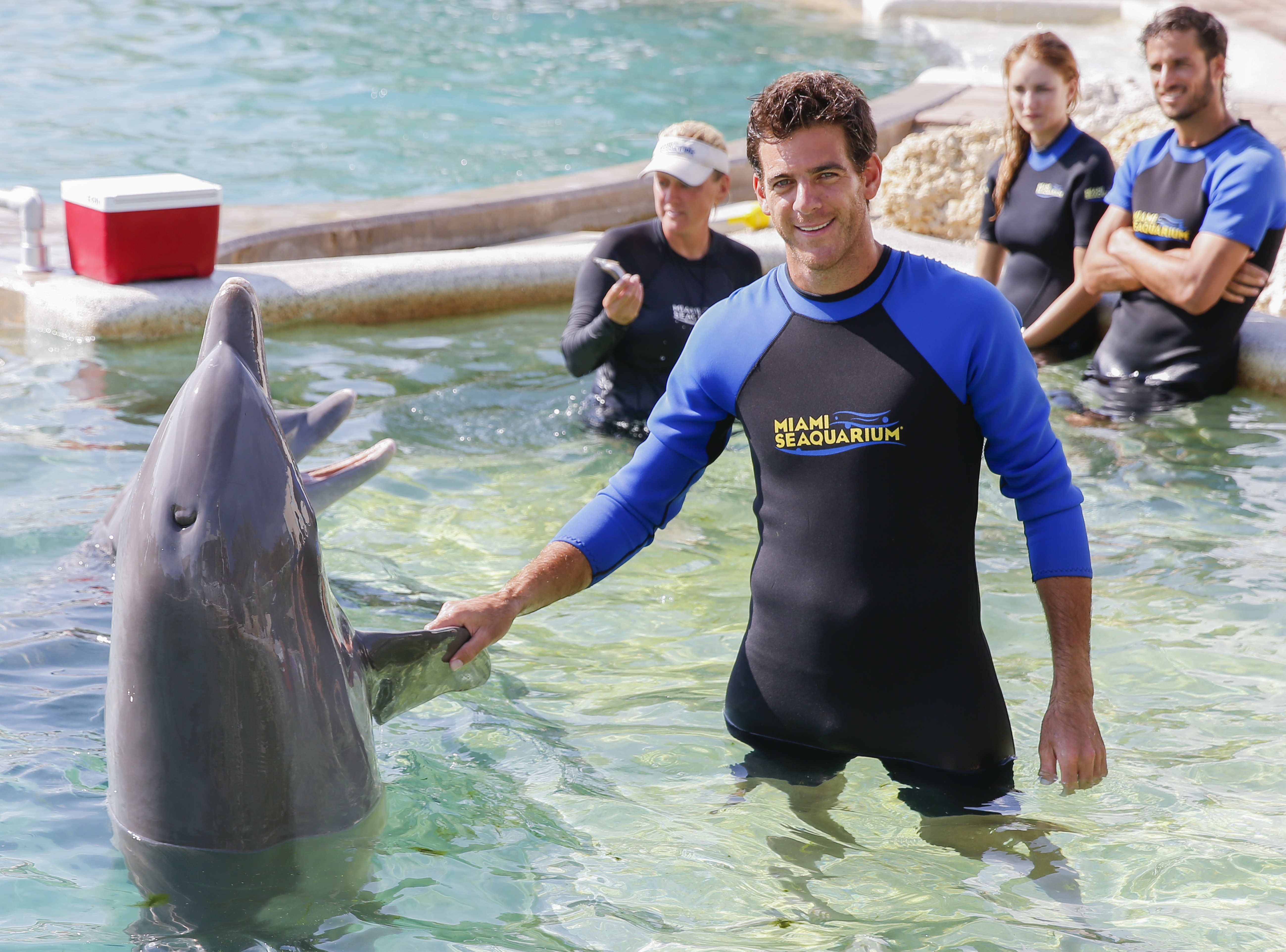 Vedetele tenisului mondial s-au zbenguit cu delfinii la Miami / FOTO & VIDEO