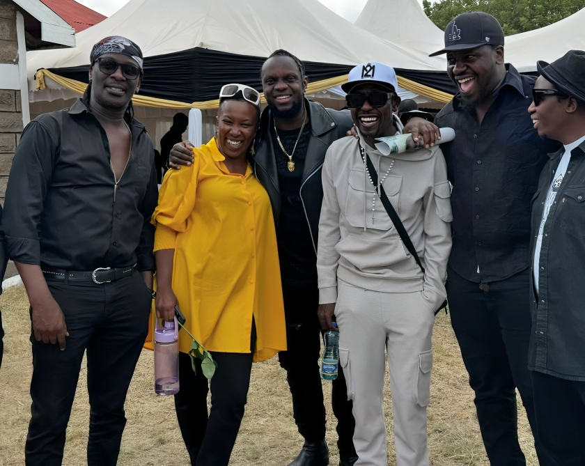Kenyan celebrities support Wyre during funeral service of his mum