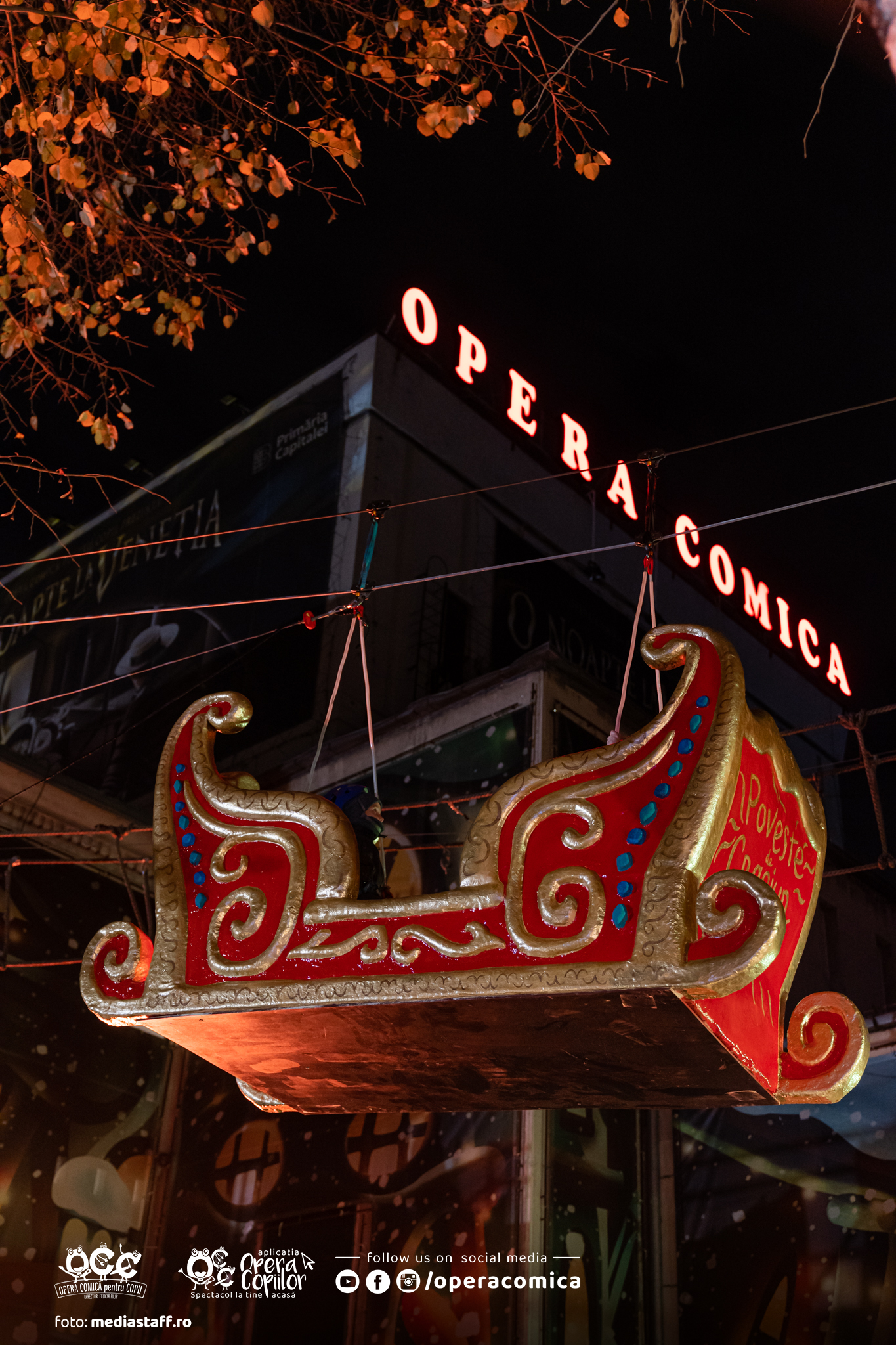 Încă un târg de Crăciun deschis în București, în curtea Operei Comice pentru Copii. „Avem patinoar, carusel, derdeluș și trenuleț”