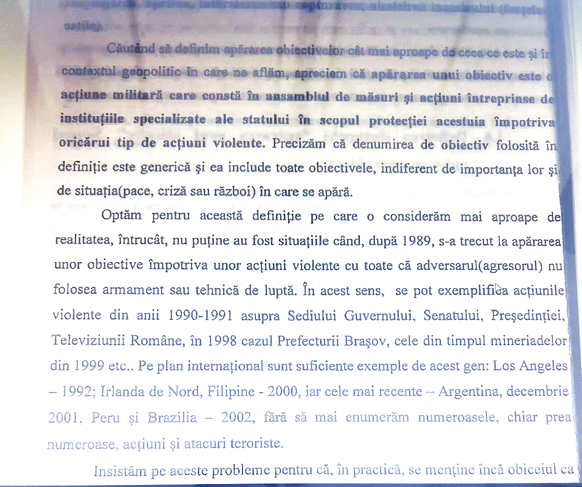 Libertatea prezintă pasaje din lucrarea de doctorat a șefului SPP Lucian Pahonțu, publicată în 2003. Istoric: „E în registrul mentalității lui Nicolae Ceaușescu, în care revoluționarii erau catalogați drept huligani”