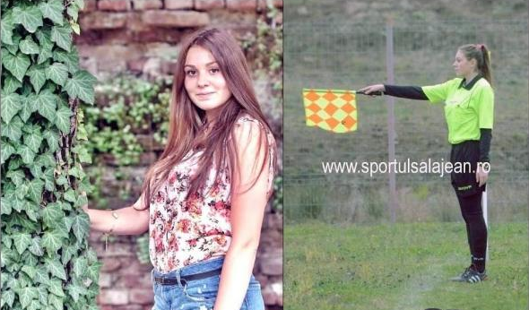 La doar 16 ani, o puștoaică-arbitru face furori printre oficialii formațiilor din Sălaj / GALERIE FOTO