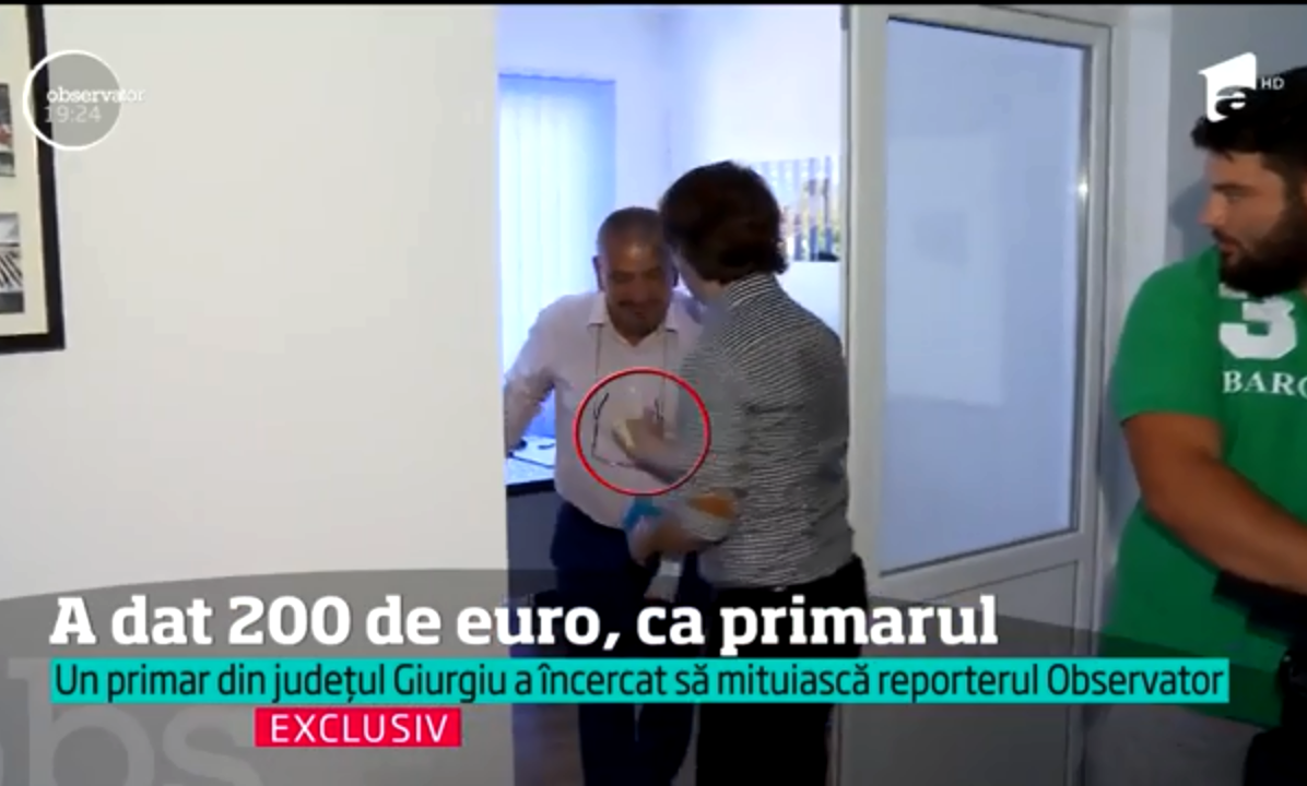 Un primar din Giurgiu a mituit un jurnalist de la Observator. Ce s-a întâmplat cu cei 200 de euro