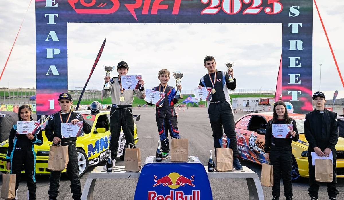 Cel mai tânăr pilot de drift din România are doar 10 ani. Alexis Stan a câștigat deja prima sa competiție oficială