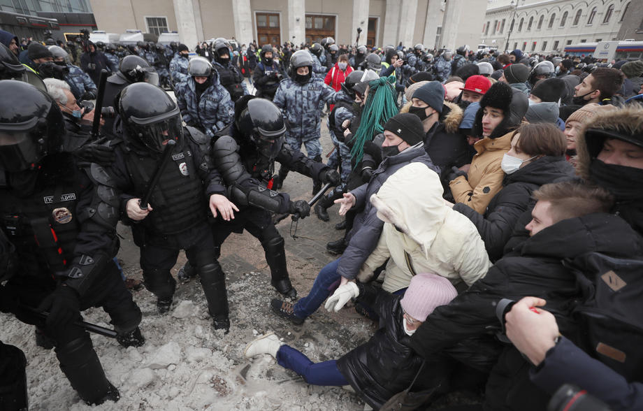 Mii de arestări în Rusia, în al doilea weekend cu proteste masive față de reținerea lui Alexei Navalnîi