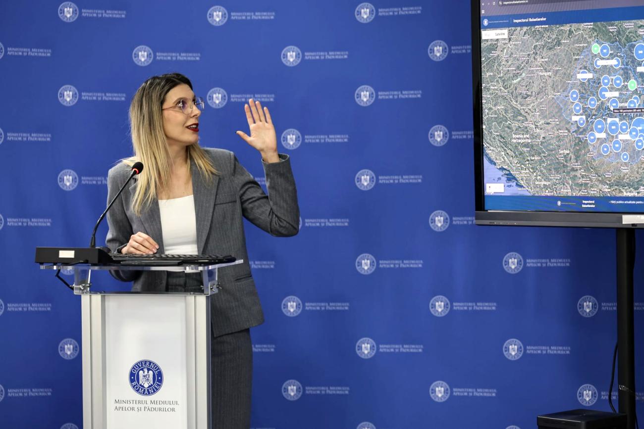 Diana Buzoianu a prezentat „Inspectorul balastierelor”, o platformă la dispoziţia românilor: „Vom putea să ştim unde se fac exploatări ilegale”