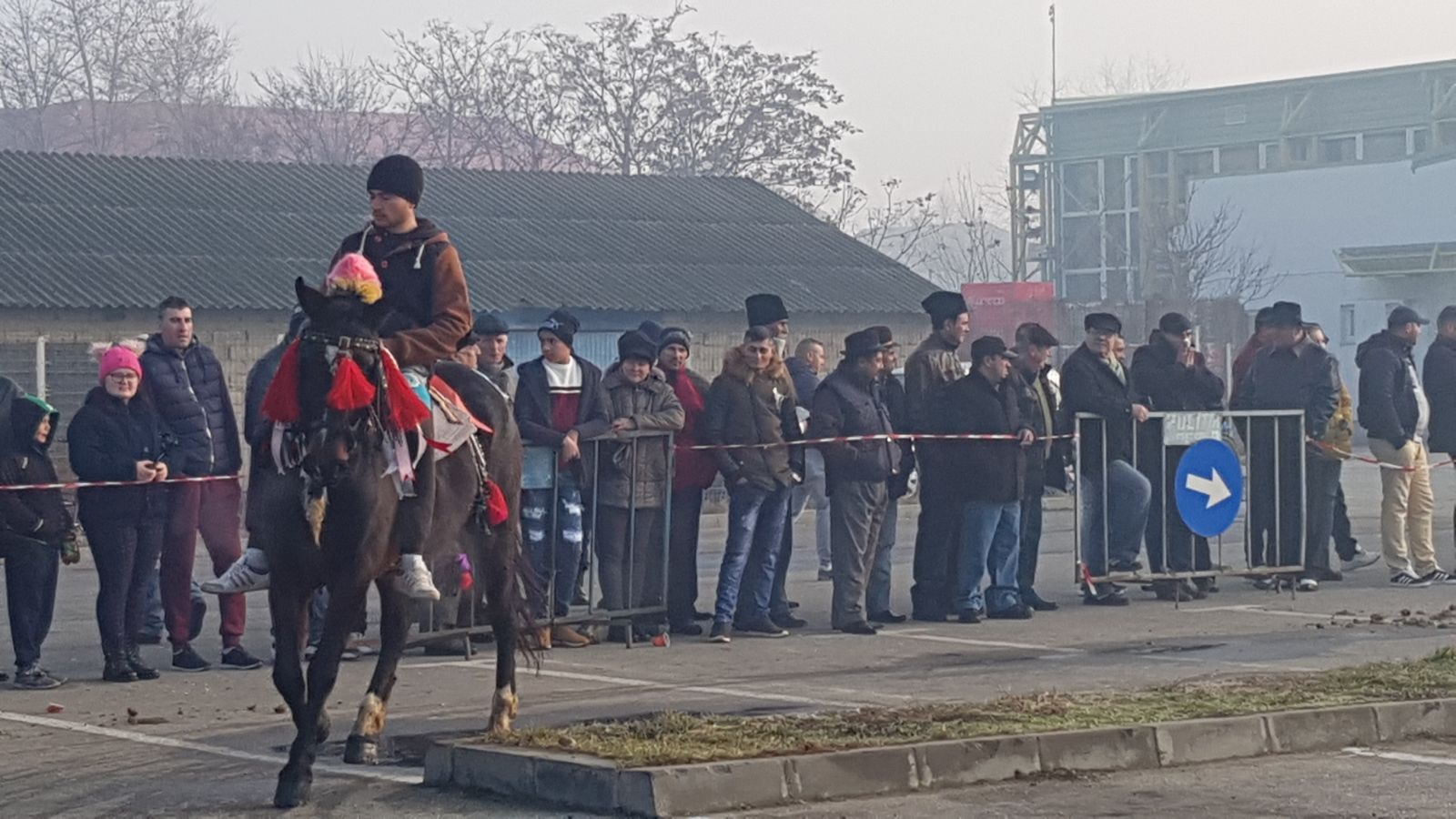REPORTAJ: De Bobotează, caii din orașul lui Nea Mărin au fost stropiți cu agheasmă ca să nu se prindă blestemele de ei| FOTO