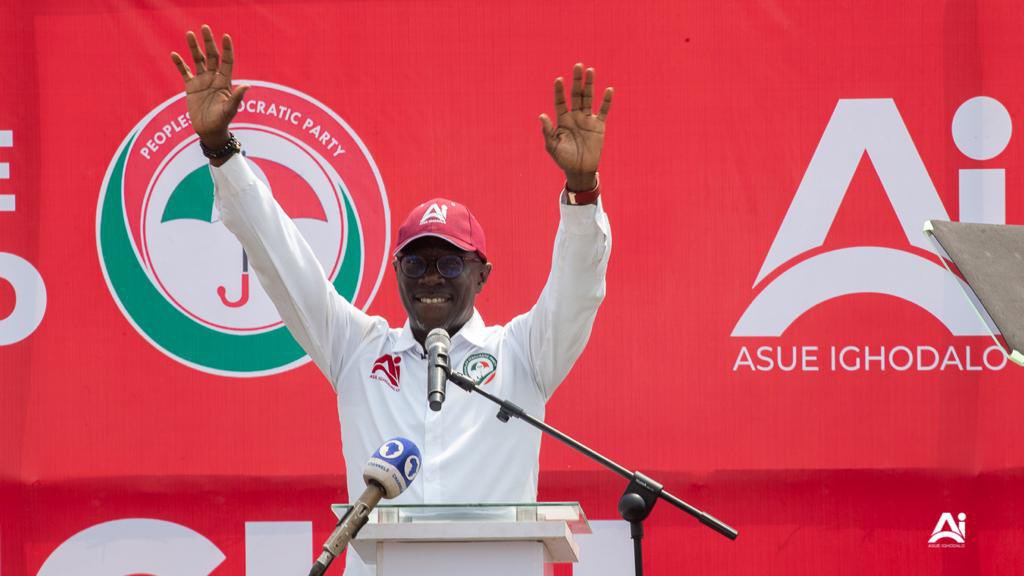 Asue Ighodalo is the PDP candidate for the upcoming Edo election.