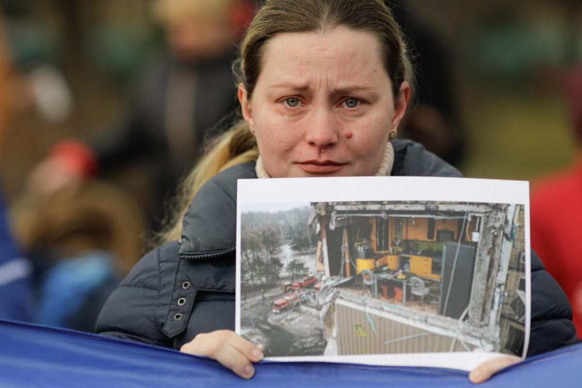 Miting de protest al refugiaților din Ucraina față de războiul declanșat de Rusia, în fața Ambasadei Kievului la București