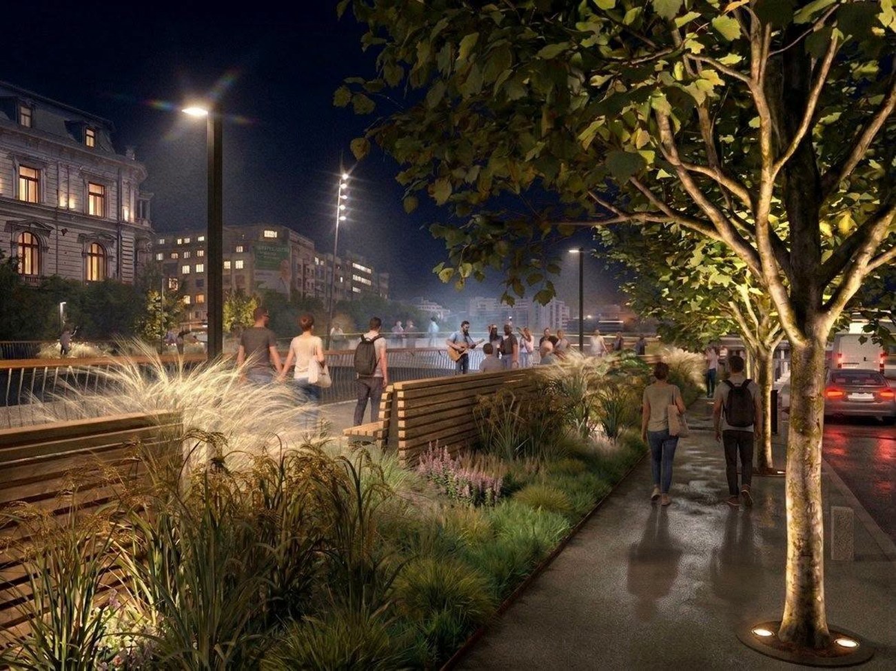 Podul Calicilor peste Dâmbovița, reconstruit după aproape 100 de ani, într-un proiect de transformare a zonei dintre Piața Unirii și Izvor, în București. Ce scria presa vremii