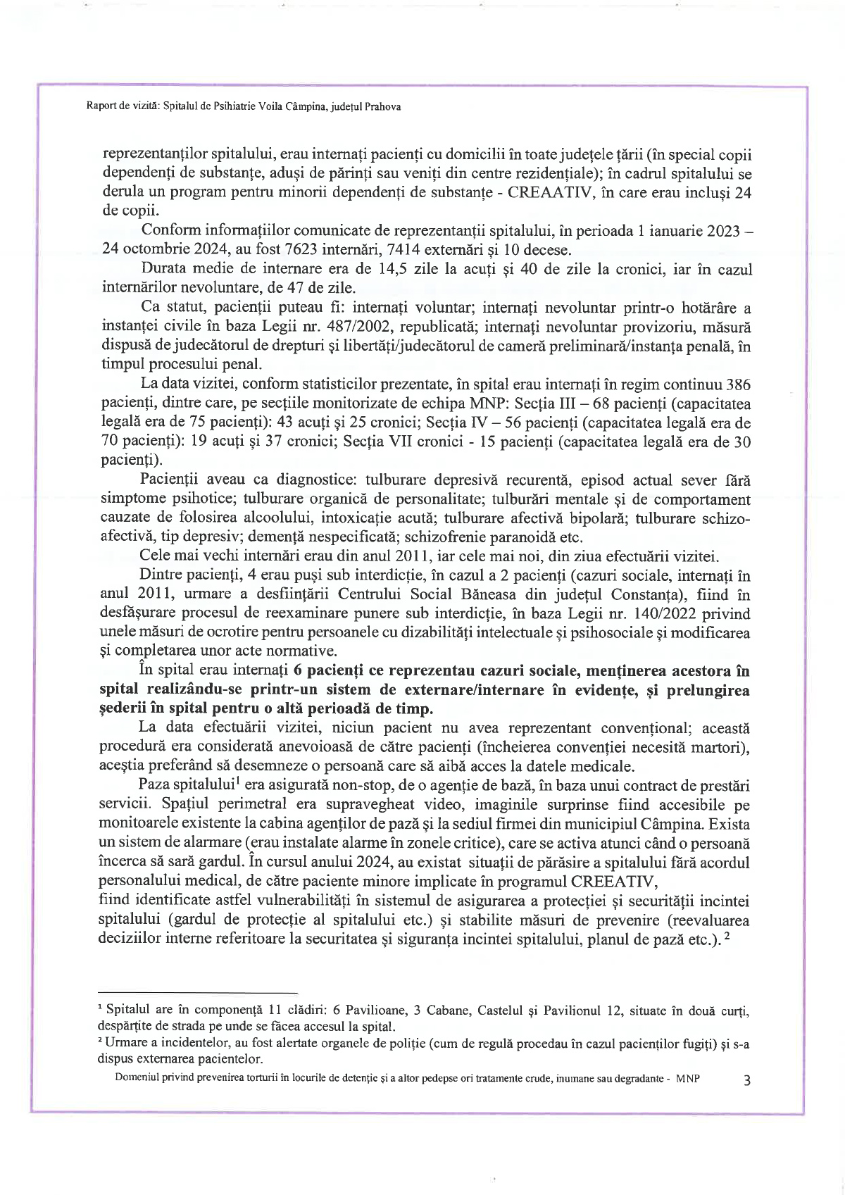 Raport al Avocatului Poporului despre Spitalul de Psihiatrie Voila: Pacienți legați cu orele, saloane folosite ca și celule de detenție, tragedia de la „Supraveghere” 