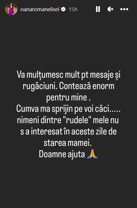 Oana Roman, dezamăgită de Petre Roman. Vedeta a răbufnit, după ce a spus prin ce trece: „Mă simt neputincioasă și foarte singură”