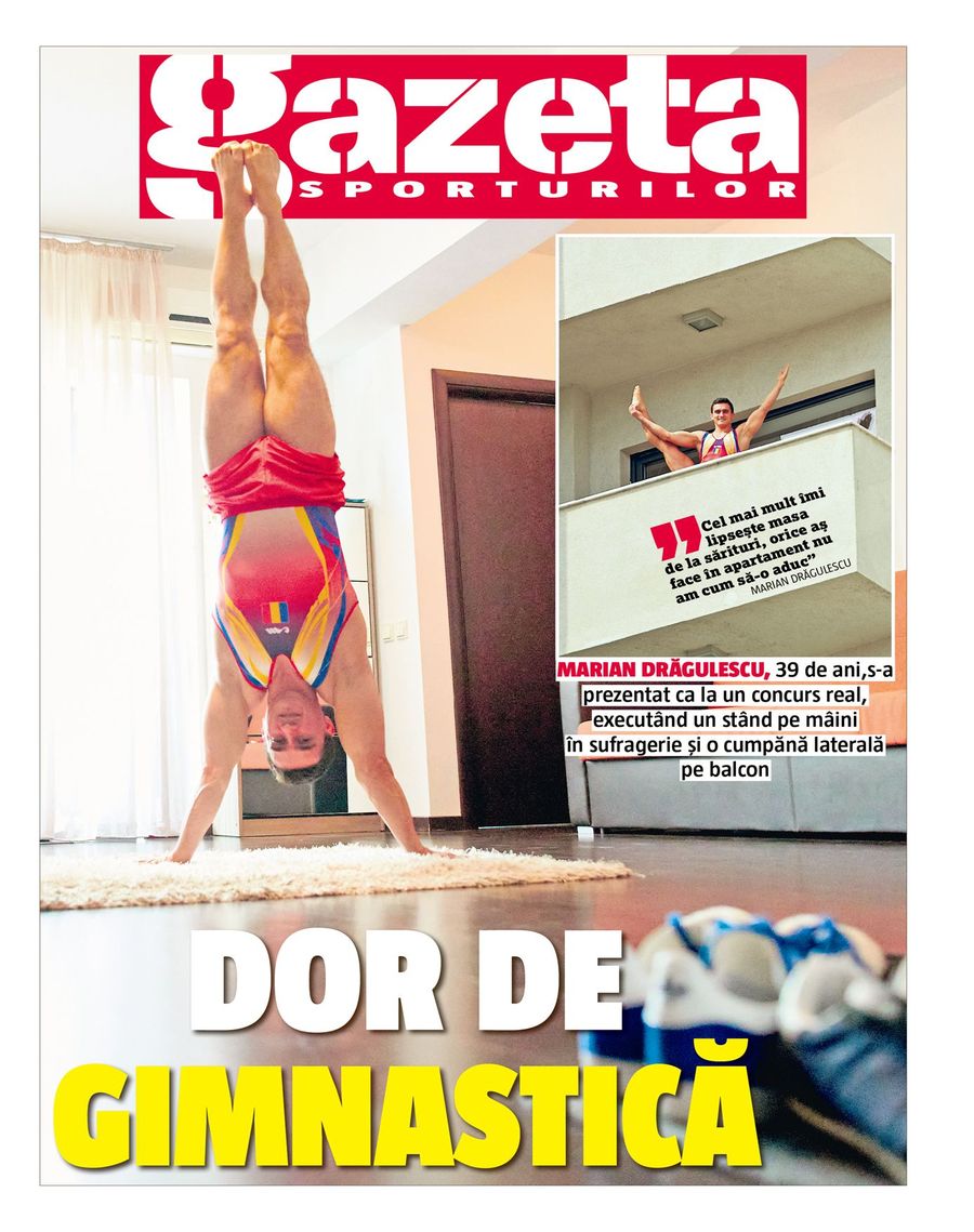 „Dor de sport” - ediție specială GSP. Sportivii izolați s-au lăsat fotografiați în casele lor, gata echipați de competiții