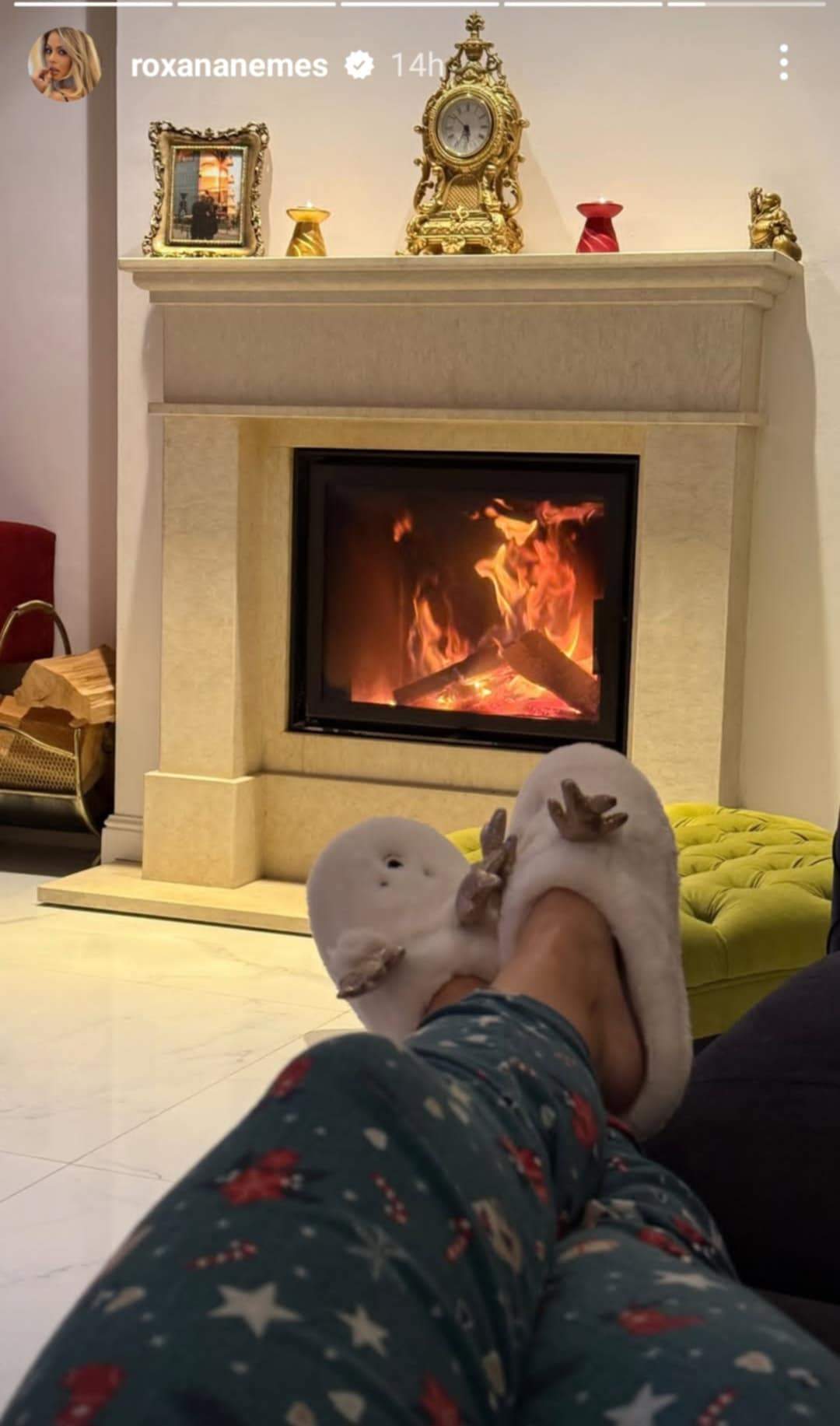 Cum și-a decorat Roxana Nemeș casa de Crăciun. Vedeta și Călin Hagima au o locuință de 1 milion de euro