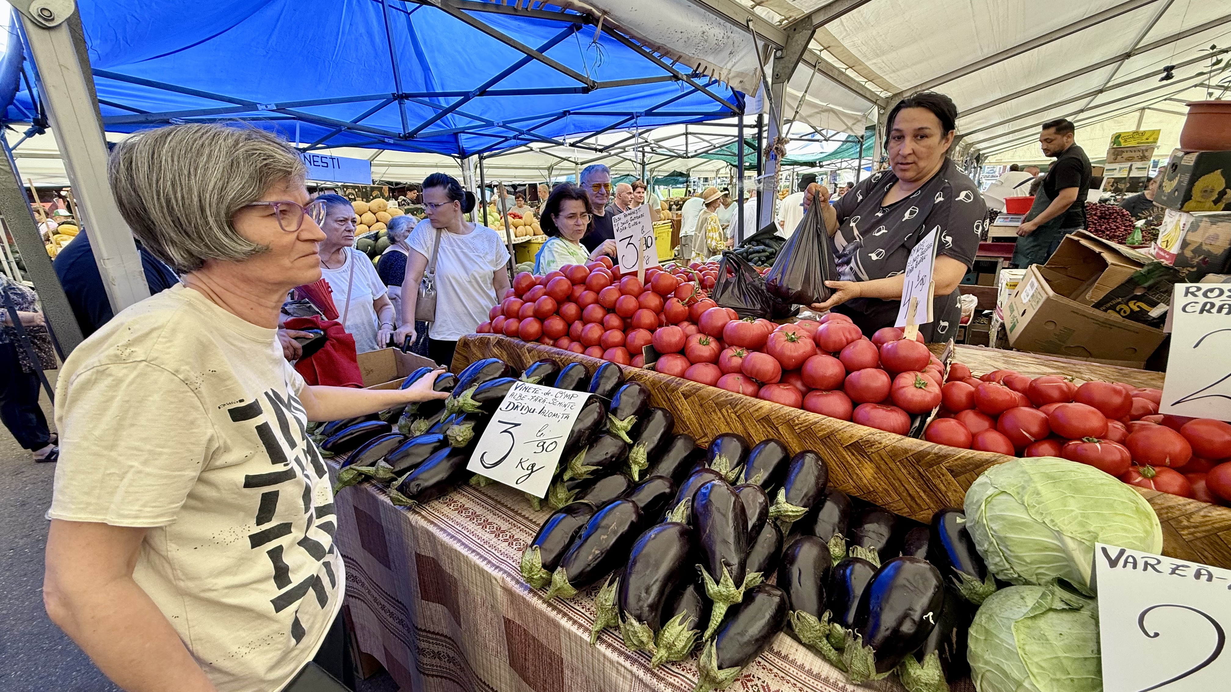 Cât costă kilogramul de vinete în piețe. Românii stau la cozi pentru salata preferată a verii