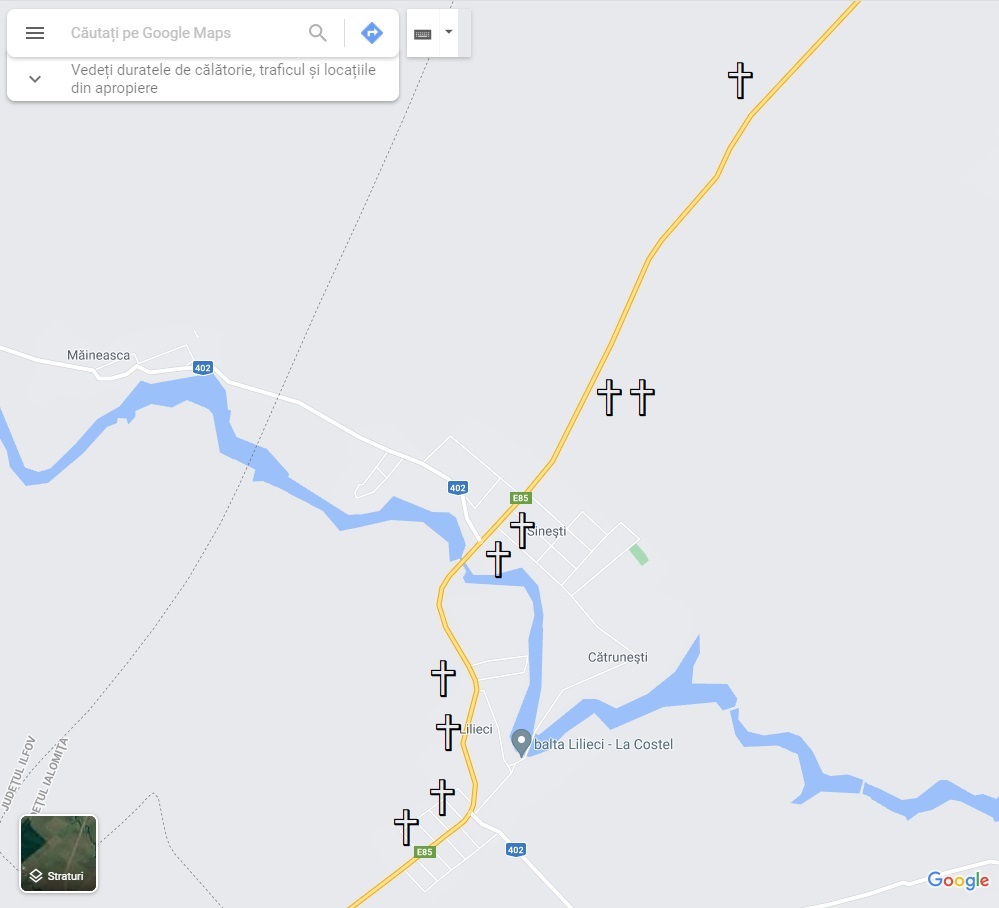 Drumul crucilor. Sunt 564 de cruci pe DN2 între București și Bacău, mai multe decât cele 550 de borne kilometrice dus-întors