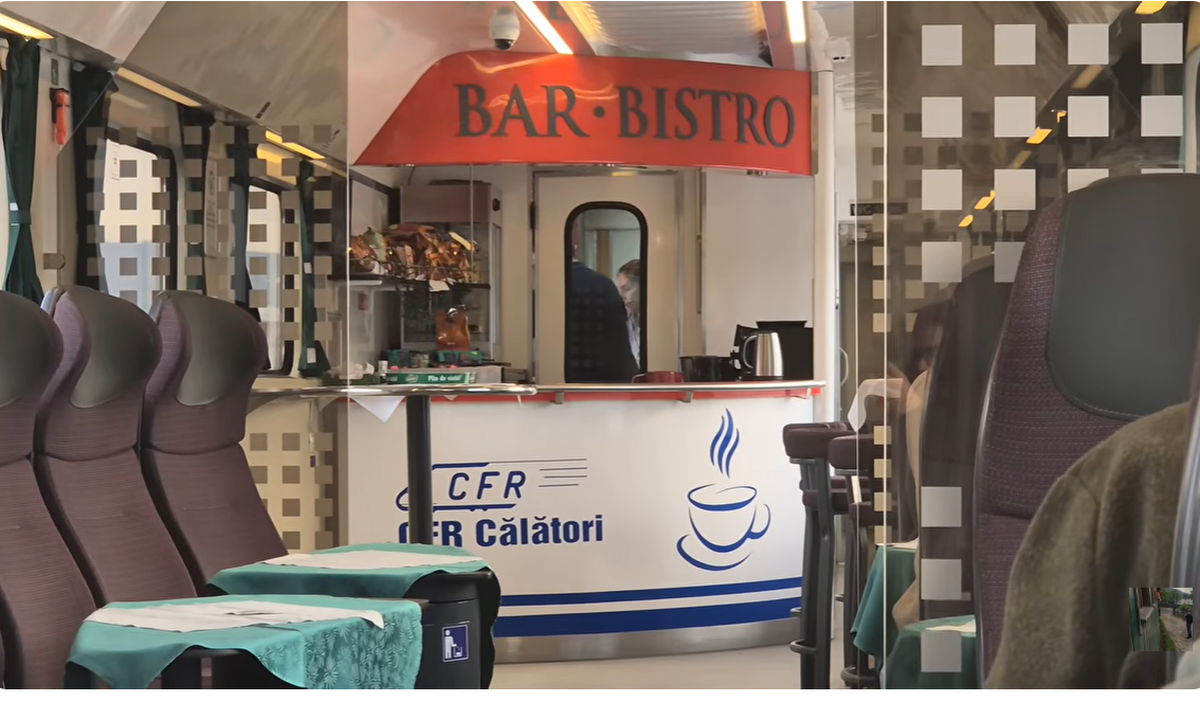 Cum arată vagonul restaurant modernizat al CFR Călători de pe ruta Brașov-Cluj și ce experiență oferă