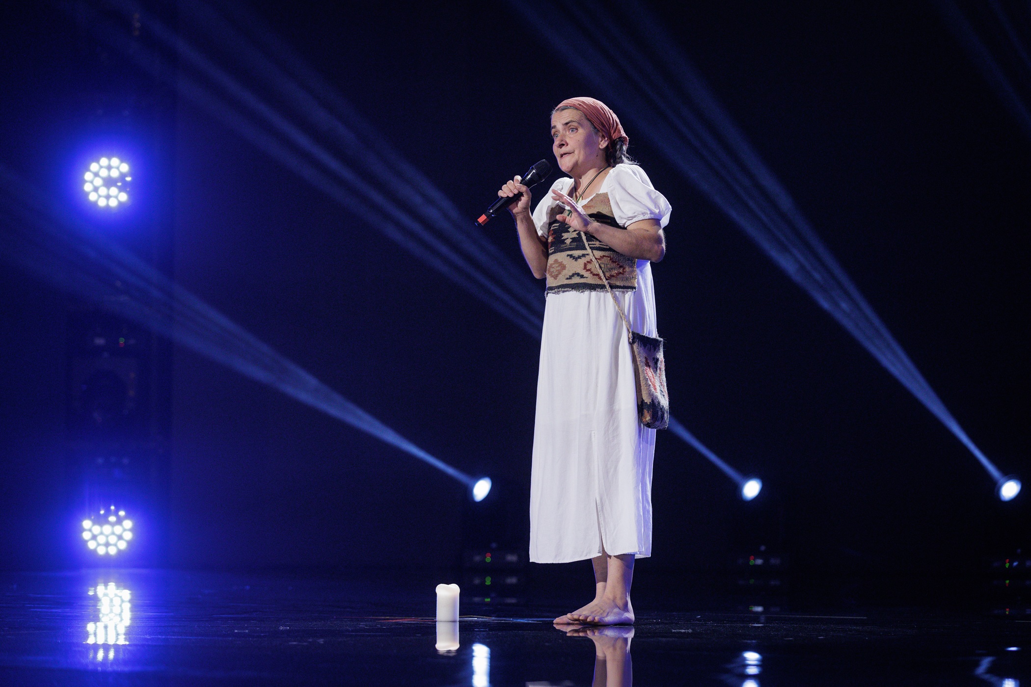 Carmen Teodoreanu, un fermier din Băile Olănești, moment emoționant pe scena de la „Românii au talent”
