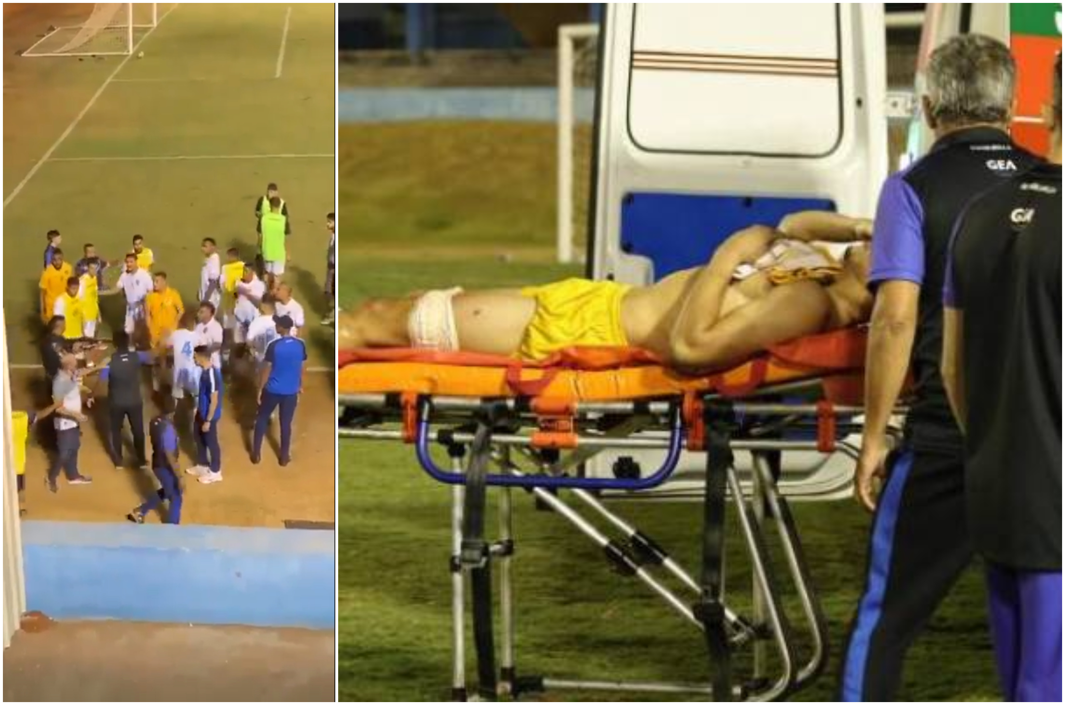 Crazy scenes in Brazil as police officer shoots goalkeeper during football game (Video)