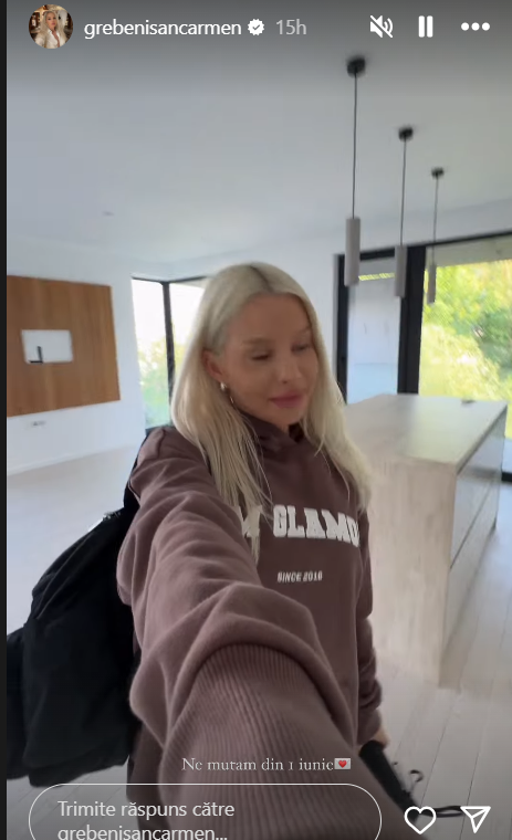 Imagini din apartamentul lui Carmen Grebenișan. Vedeta și iubitul ei se vor muta împreună. „Mi-am dorit mult să am ceva organic. Este un vis”