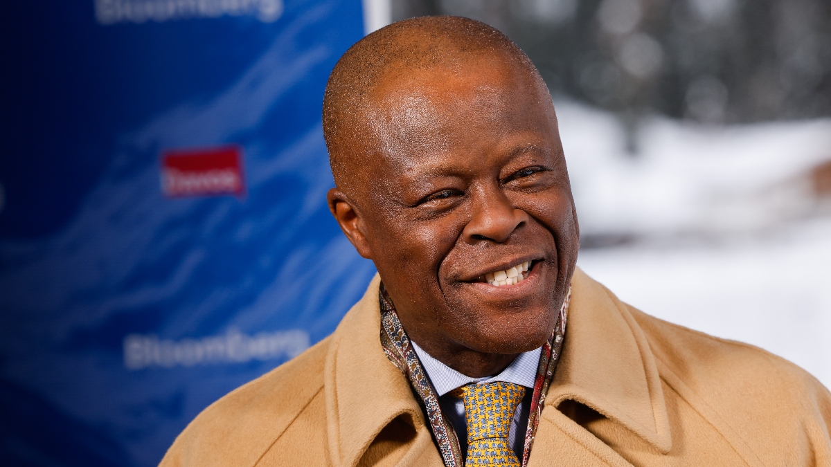 Wale Edun, Nigeria's finance minister, during a Bloomberg Television interview on day two of the World Economic Forum (WEF) in Davos, Switzerland. [Getty Images/Bloomberg]