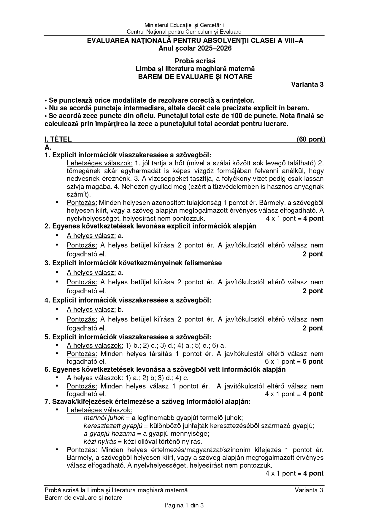 Evaluarea Națională 2026 la limba maternă s-a încheiat - ce subiecte au picat și care este baremul