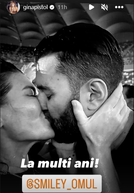 Smiley și Gina Pistol, sărut pasional la concertul Depeche Mode. Au sărbătorit ziua cântărețului dansând în ploaie