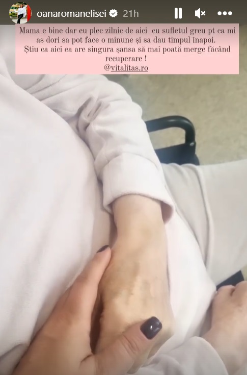 Prima fotografie cu Mioara Roman după ce a fost operată. Fiica Oana o răsfață: „Am fost la masă împreună, stăm de vorbă”