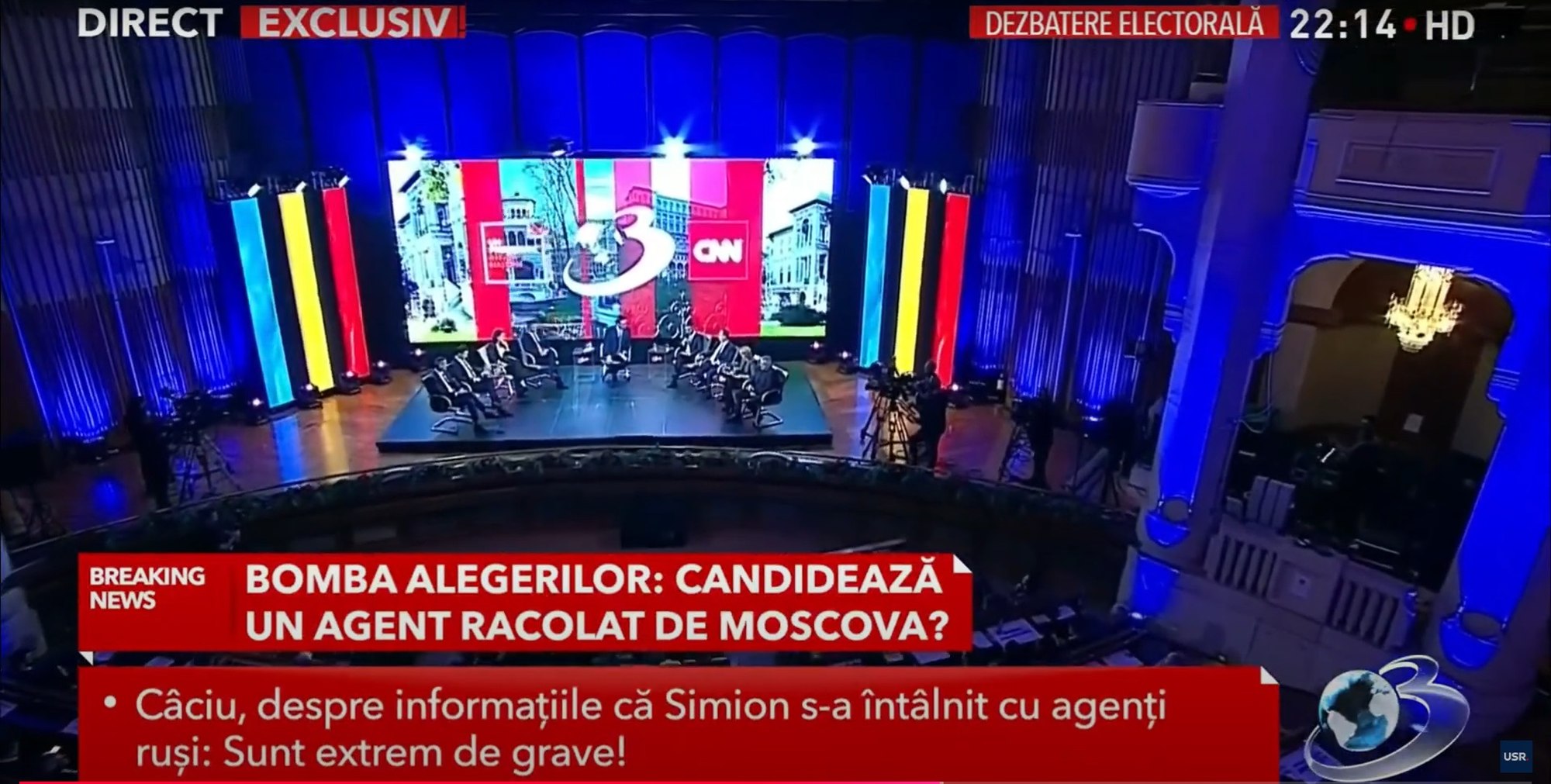 George Simion a intrat peste Mihai Gâdea, în direct, la dezbaterea Antena 3 CNN: „Nu vă învăț reguli de politețe”