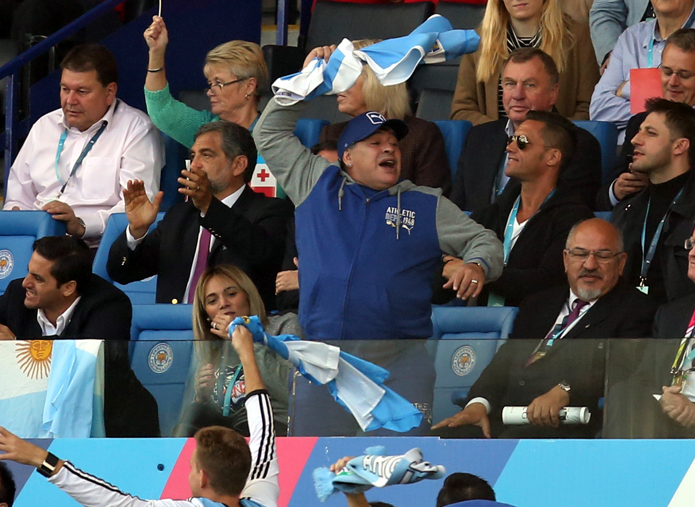 Maradona s-a manifestat ca un ultras la Cupa Mondială de rugby!