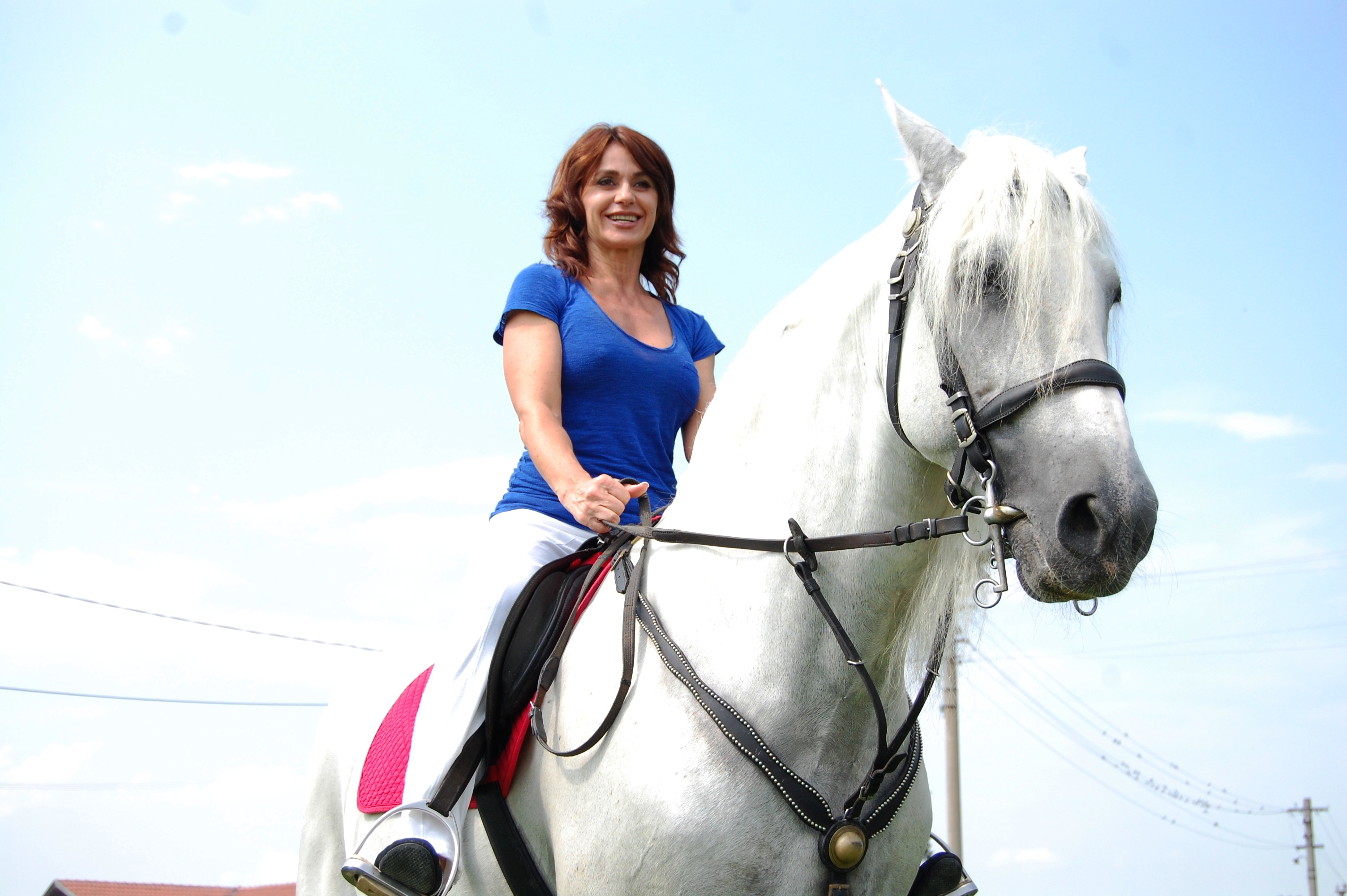 NADIA COMĂNECI/ Libertatea a fost acolo când a învățat să călărească!