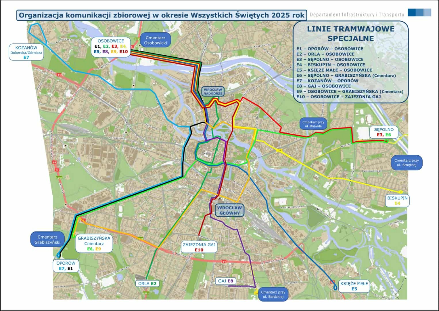 Tramwajem dojedziesz pod bramę cmentarza!