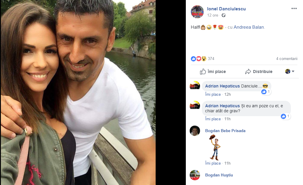 Ionel Dănciulescu a oficializat relația cu Andreea Bododel, fosta soție a lui Tibi Bălan
