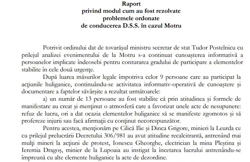 Revoltă pentru pâine în România comunistă. Cum a fost reprimat cu focuri de armă protestul minerilor din Motru, în octombrie 1981