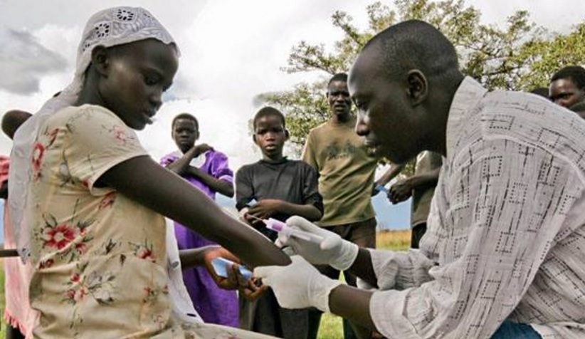 Aids test in Uganda