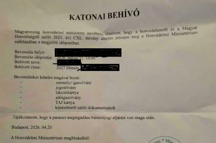 Kiderült, ki áll a dömösi hamis katonai behívó mögött, korábban zaklatás miatt indult eljárás