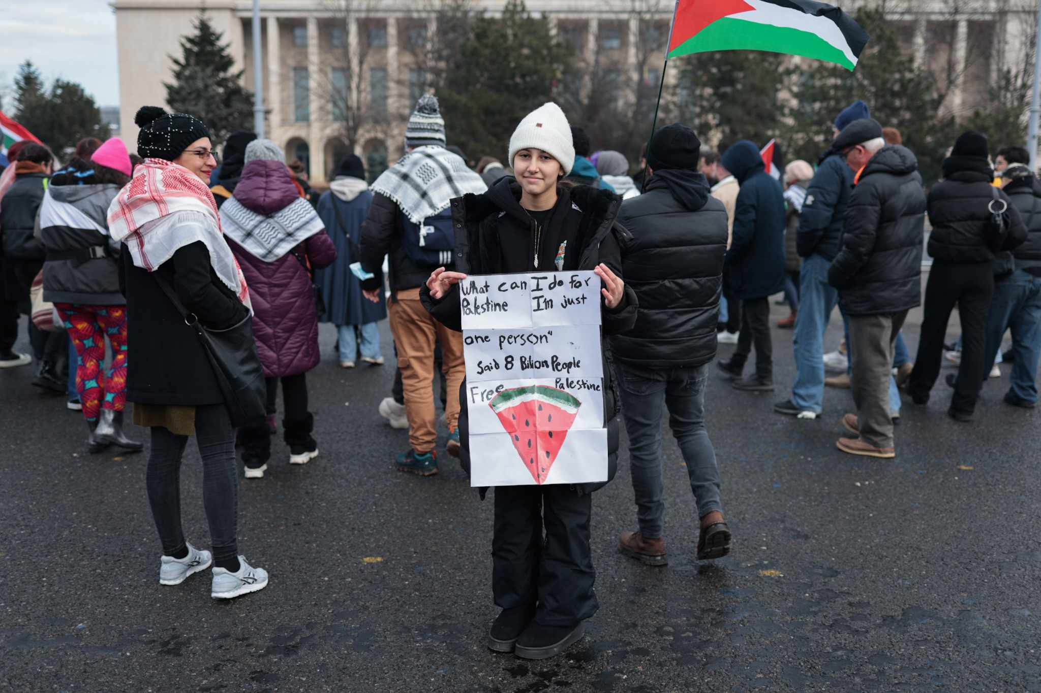 Un nou miting pro-Palestina în București. Circa 100 de persoane cer oprirea ostilităților din Gaza
