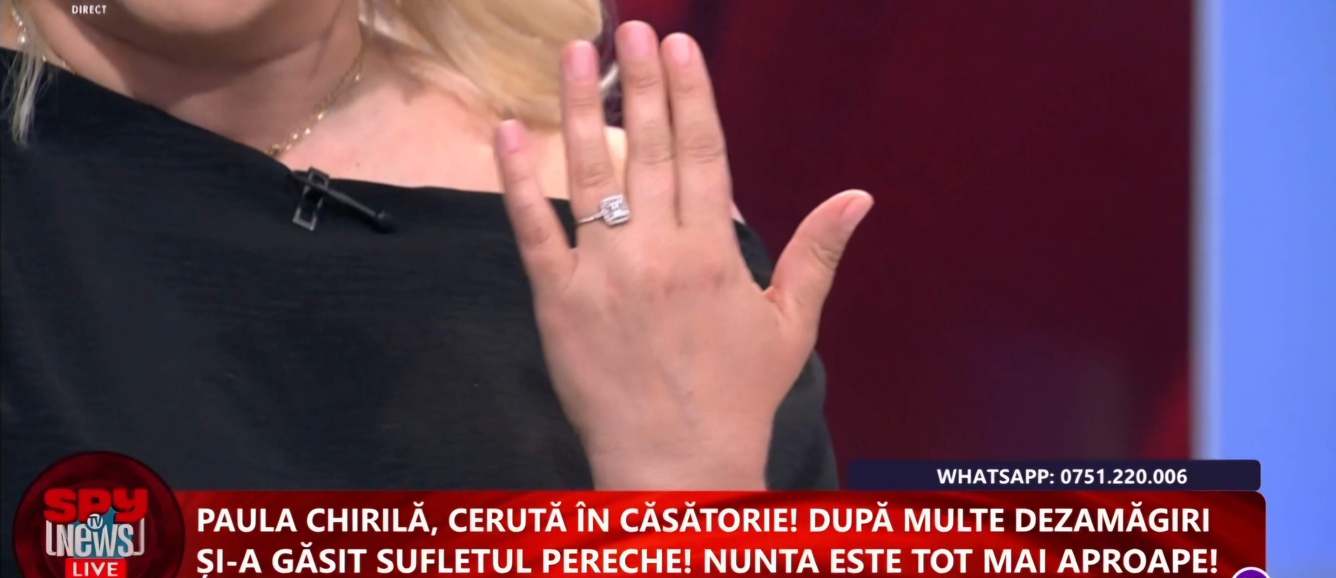 Paula Chirilă a fost cerută în căsătorie, după ce a divorțat de tatăl fiicei sale. Imagini cu inelul de logodnă