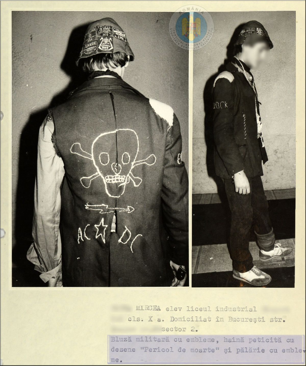 „Să nu uităm nicicând să preţuim libertatea!” Fotografii de colecție publicate de CNSAS cu tineri reținuți în anii ’80 din cauza hainelor cu formațiile preferate