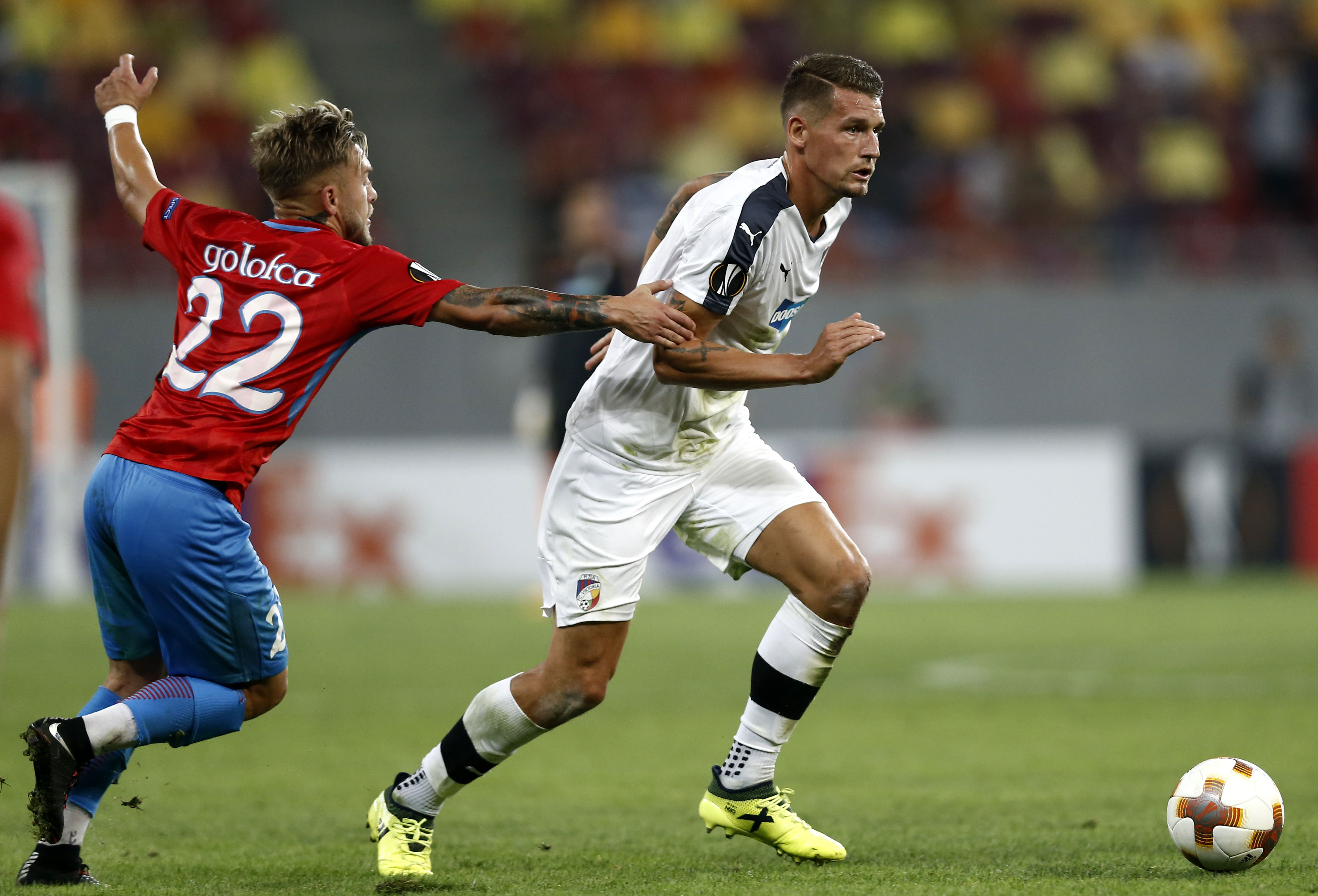 Liga Europa, FCSB - Viktoria Plzen 3-0. Seară glorioasă. Se ridică steaua lui Dică. Dublă de efect pentru Budescu. Trupa lui Becali, liderul Grupei G