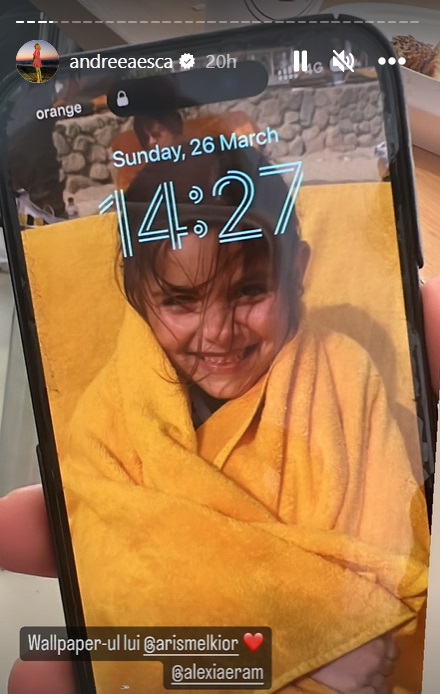 Ce poza are pe telefon Aris Melkior. Andreea Esca l-a dat de gol pe băiatul ei, care are 19 ani și studiază la Barcelona
