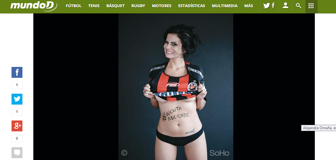 Ce tipă, s-a dezbrăcat pentru echipă!!! Alejandra Omana Ruiz, cea mai mare fană din Columbia / GALERIE FOTO INCENDIARĂ & VIDEO