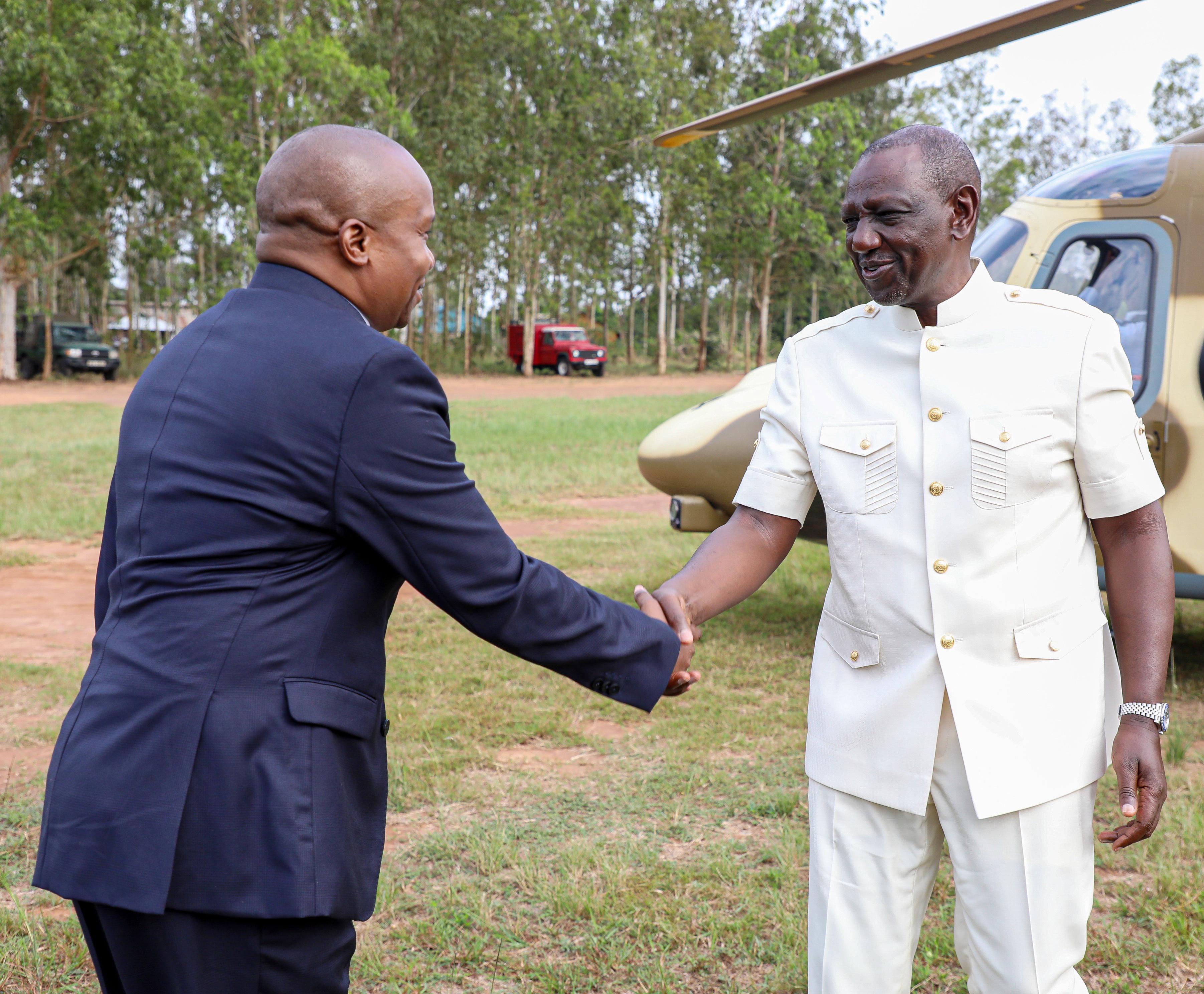 Kithure Kindiki receives Ruto in Kwale for 60th Mashujaa Day celebrations