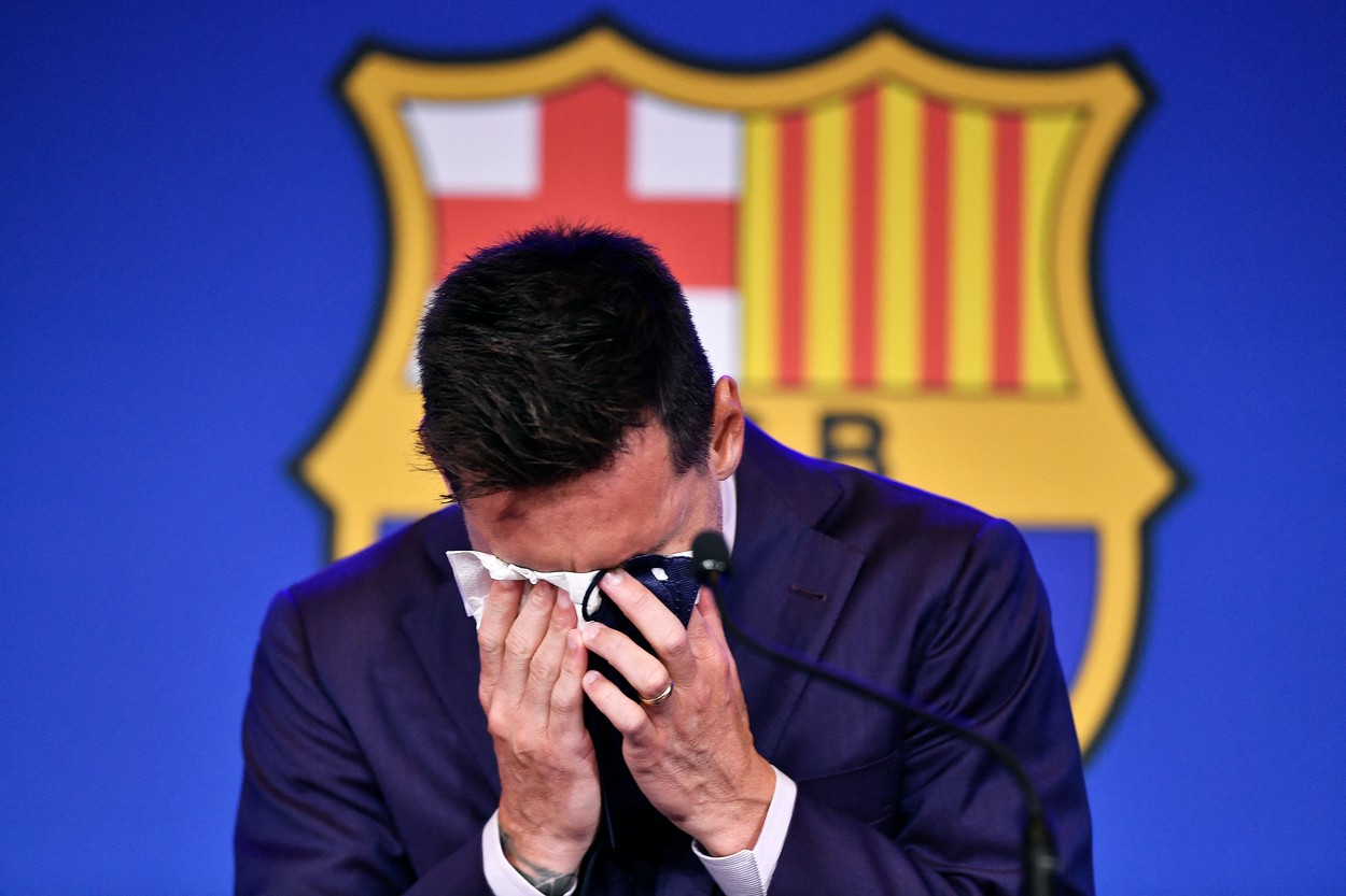 Lionel Messi, în lacrimi la despărțirea de FC Barcelona. „Nu sunt pregătit pentru asta”