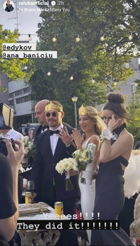 Ana Baniciu și Edy Kovacs s-au căsătorit religios. Imagini cu cântăreața în rochie de mireasă