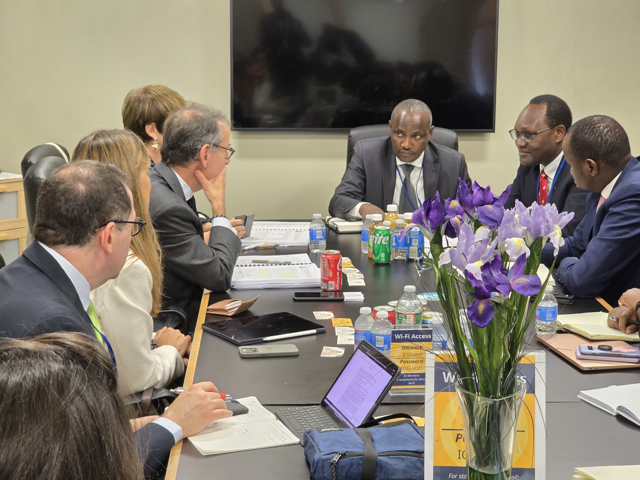 Treasury Cabinet Secretary John Mbadi in a bilateral meeting with officials from the European Bank for Reconstruction and Development